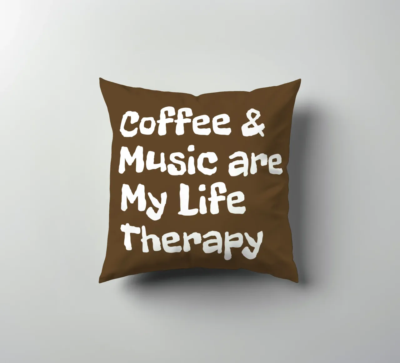 Coffee and music are my life therapy decorative cushion by happieeagle