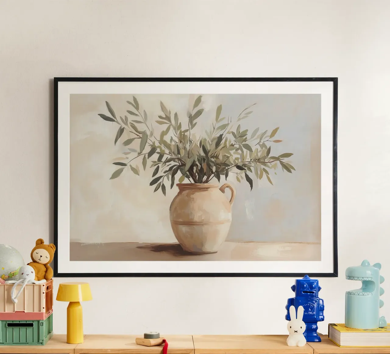 Vaso in ceramica con verde poster da Melloi Art Print