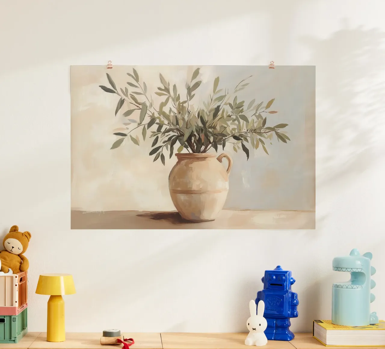 Vaso in ceramica con verde poster da Melloi Art Print