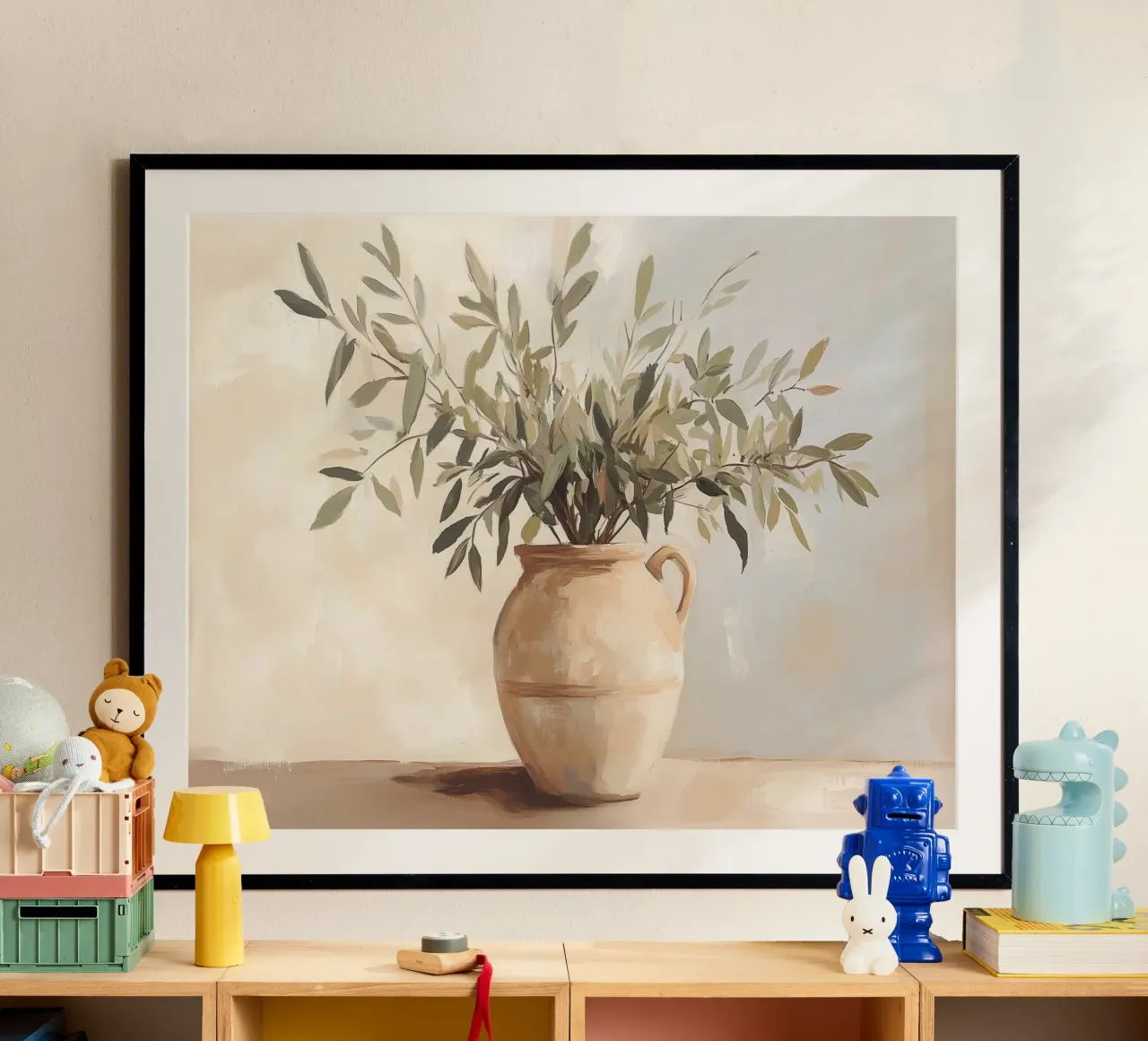 Vaso in ceramica con verde poster da Melloi Art Print