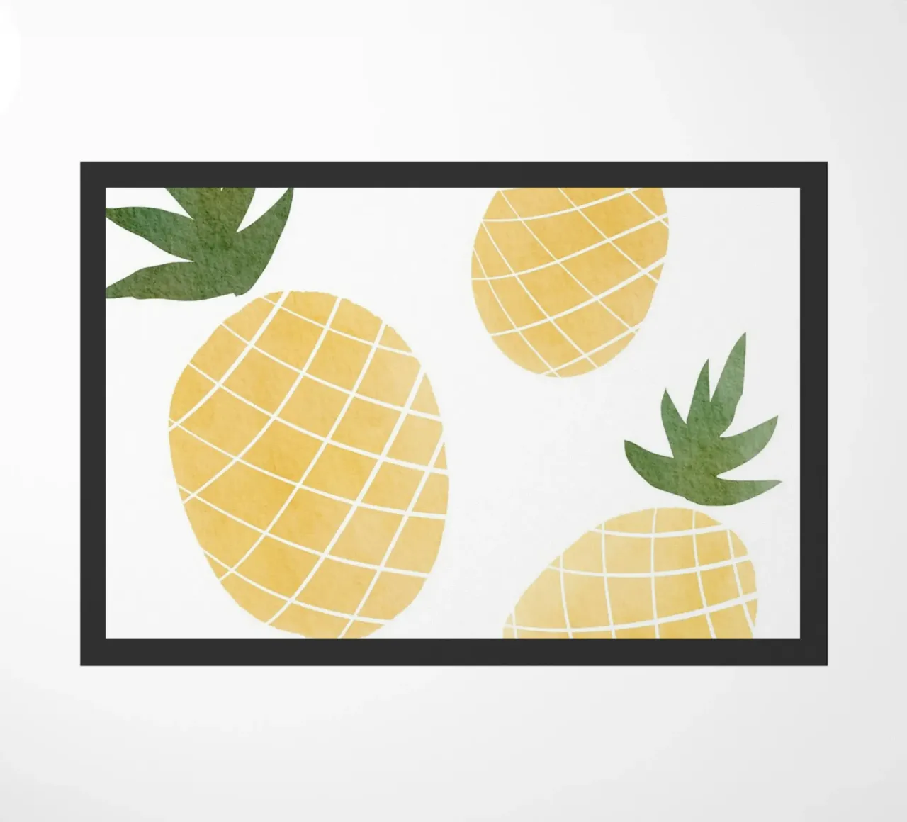 Pineapple Illustrations doormat by Melloi Art Print