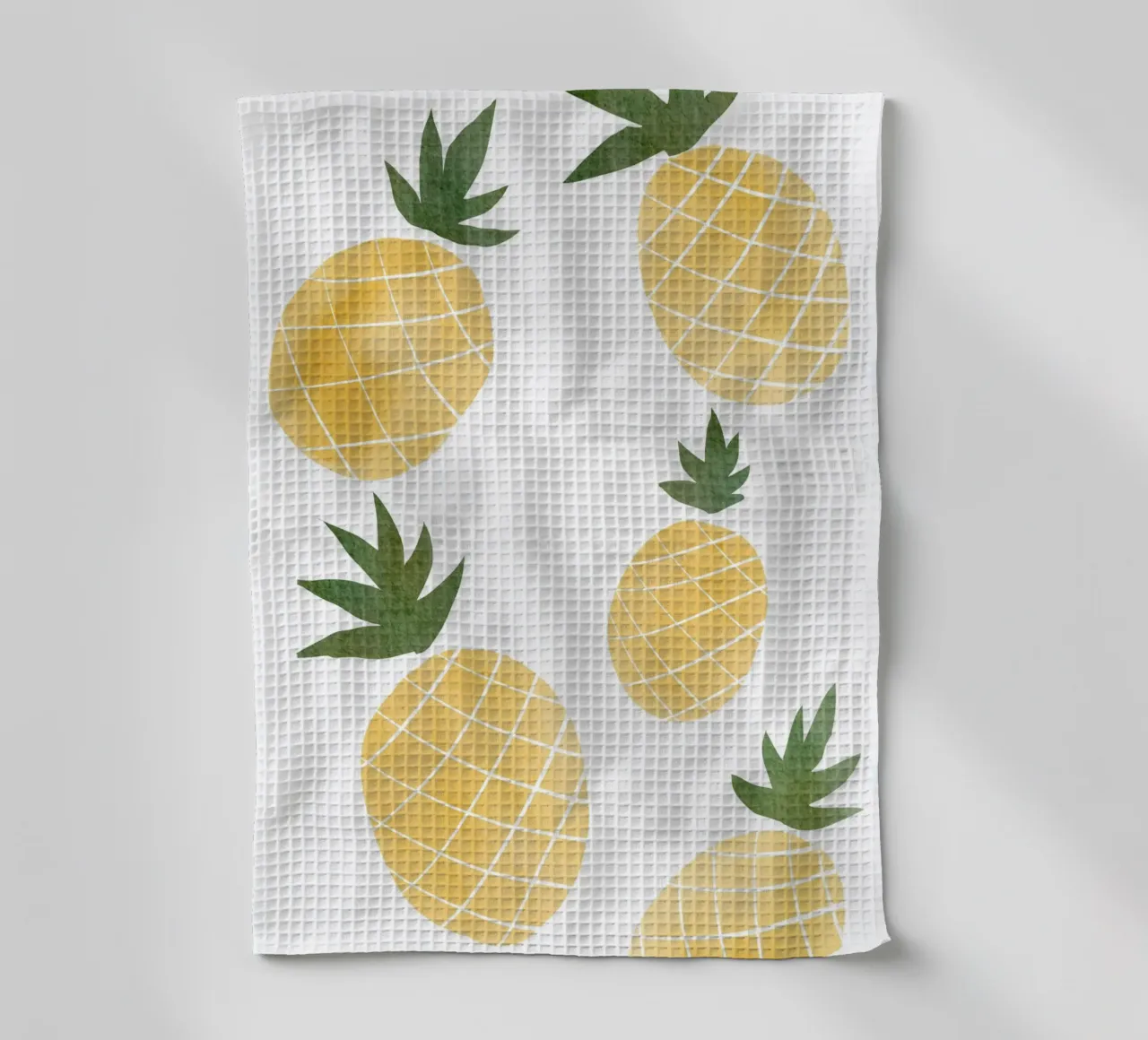 Illustraties van ananas theedoek van Melloi Art Print