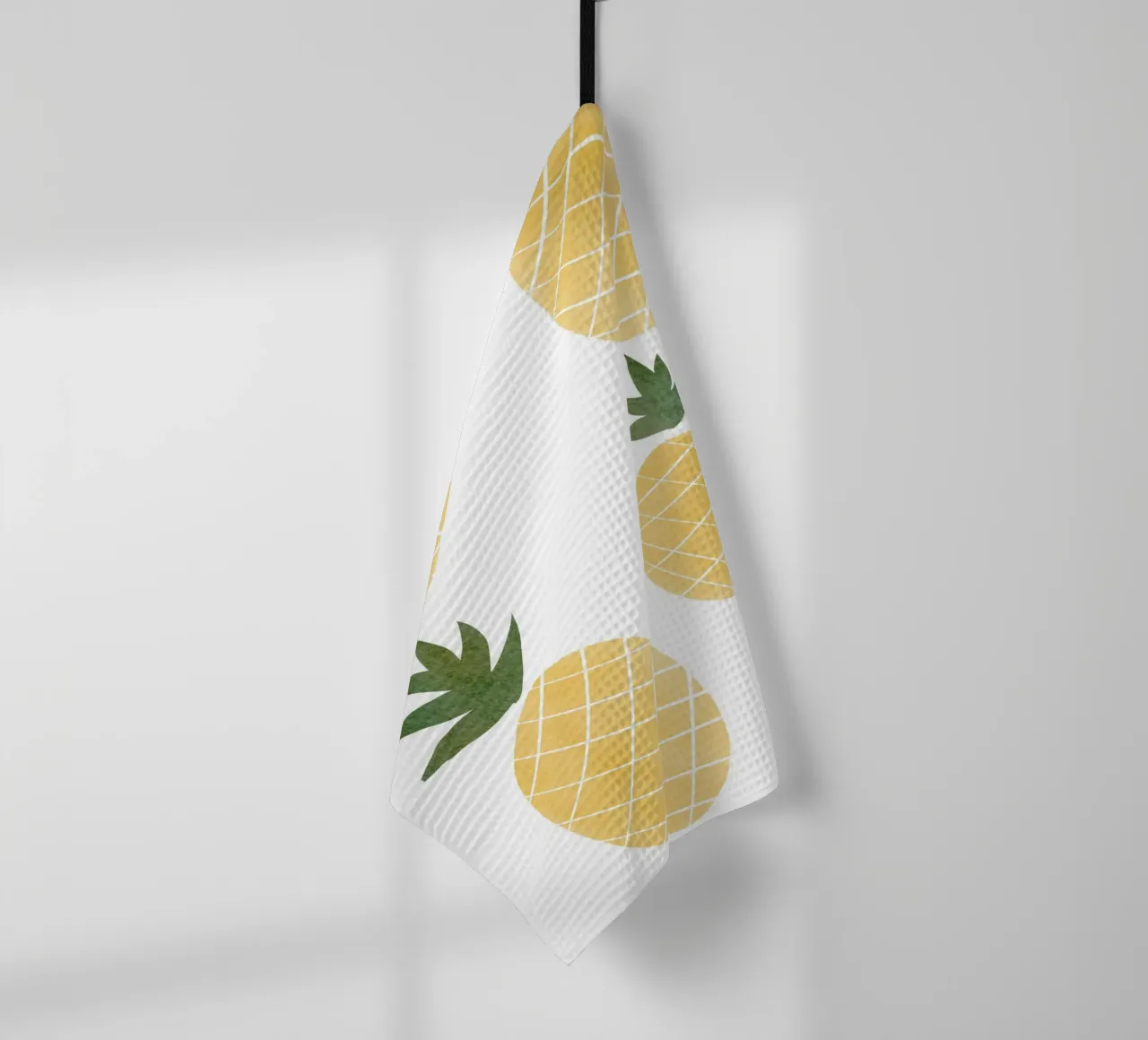 Illustraties van ananas theedoek van Melloi Art Print