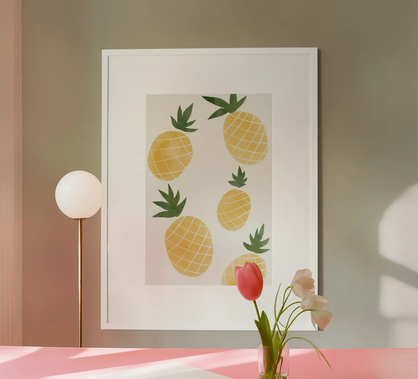Ananas Illustrationen Poster von Melloi Art Print