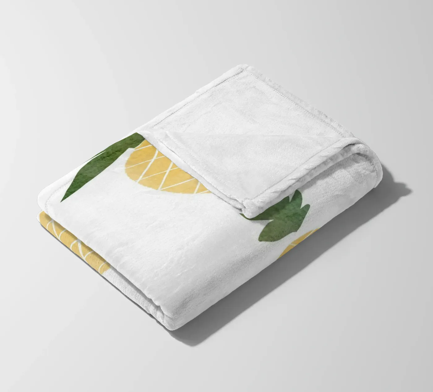 Pineapple Illustrations fleece blanket by Melloi Art Print