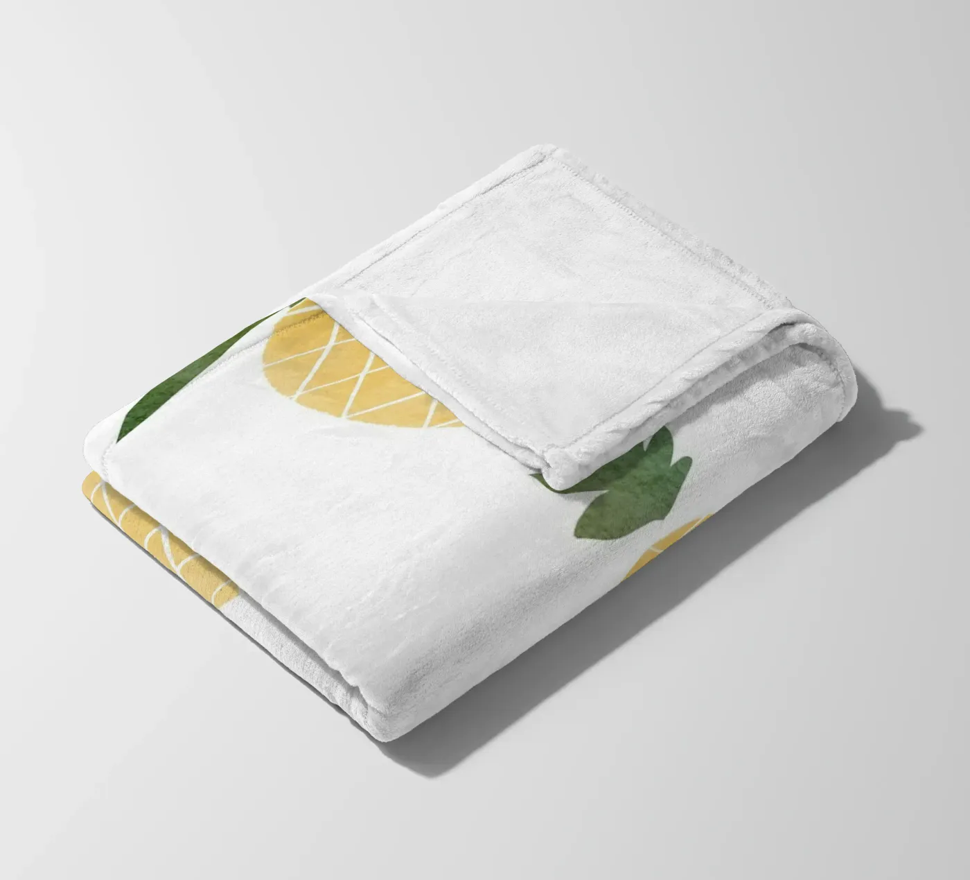 Pineapple Illustrations fleece blanket by Melloi Art Print