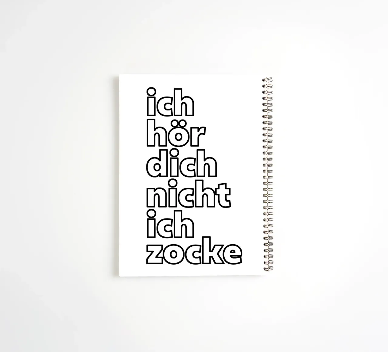 Ich hör dich nicht ich zocke spiral notebook by BAINAI QUOTES