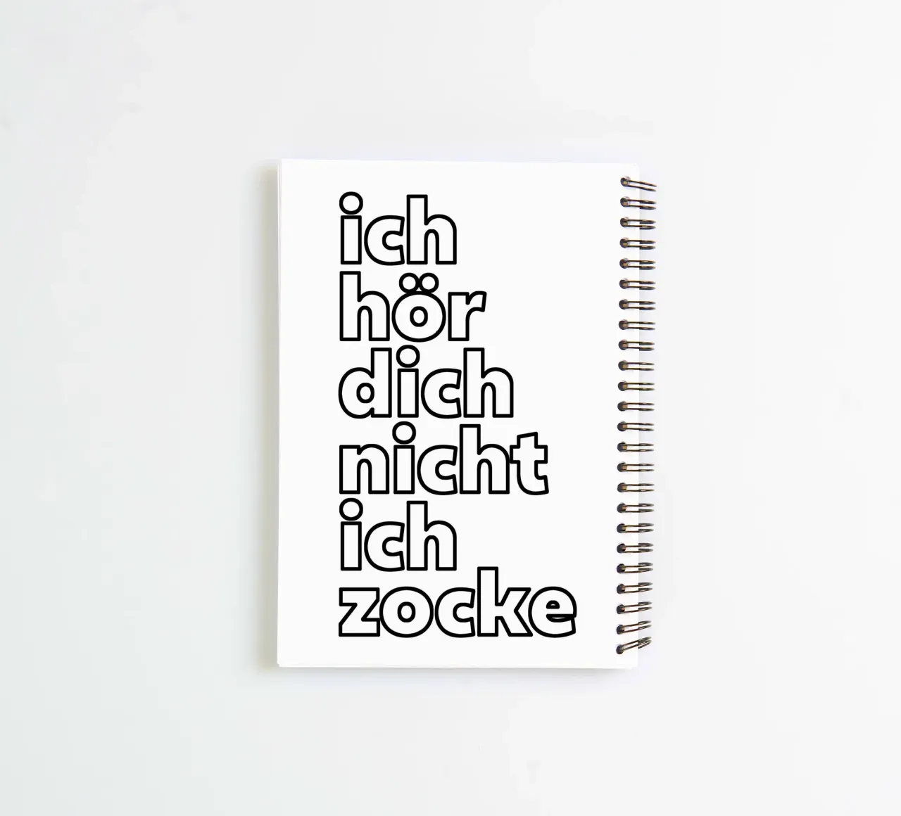 Ich hör dich nicht ich zocke spiral notebook by BAINAI QUOTES
