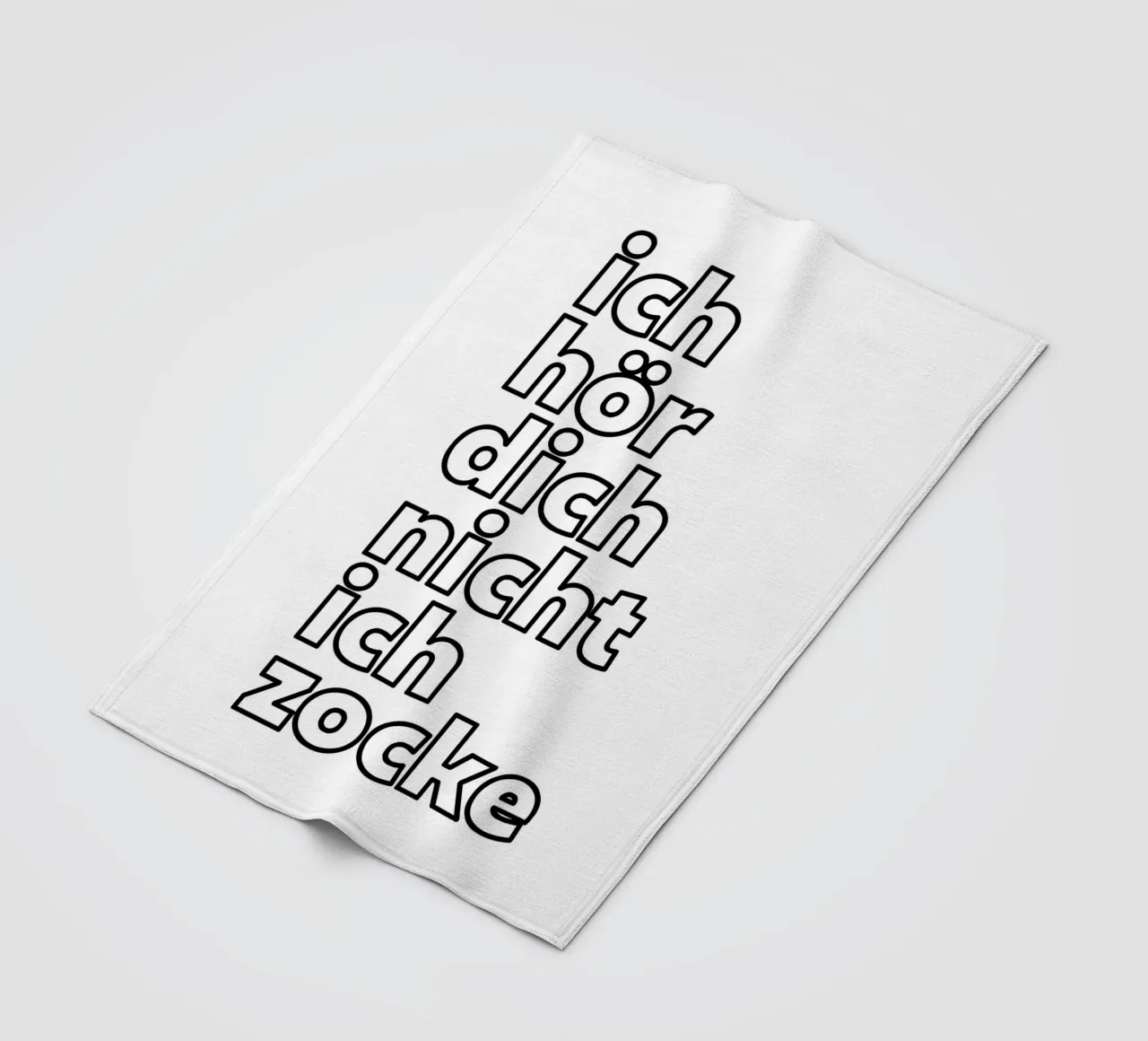 Ich hör dich nicht ich zocke fleece blanket by BAINAI QUOTES