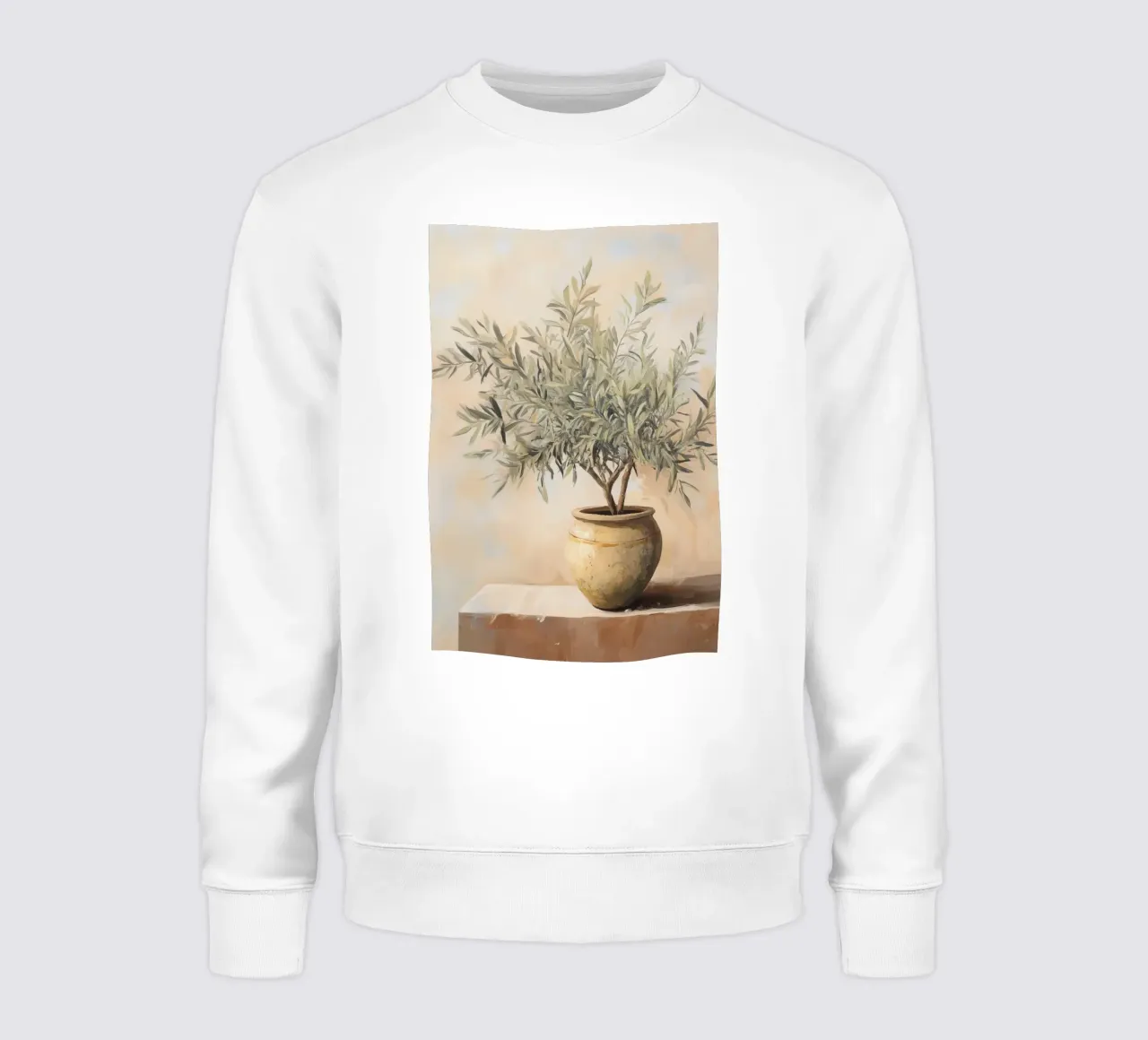 Elegante ulivo in vaso felpa da Melloi Art Print