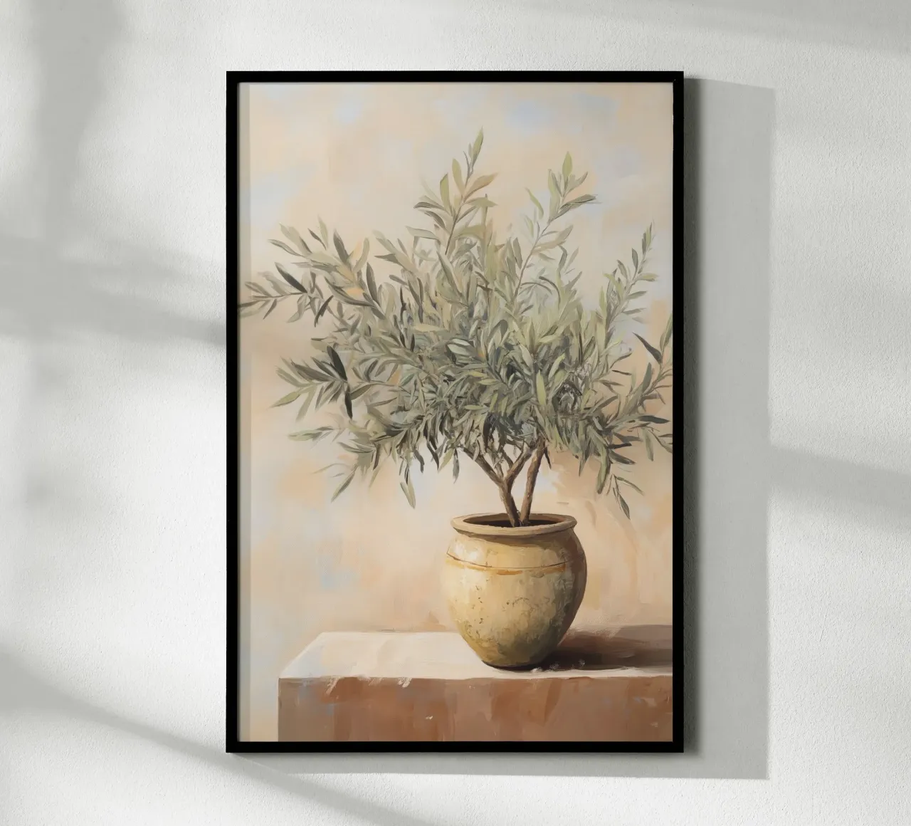 Eleganter getöpferter Olivenbaum Poster von Melloi Art Print