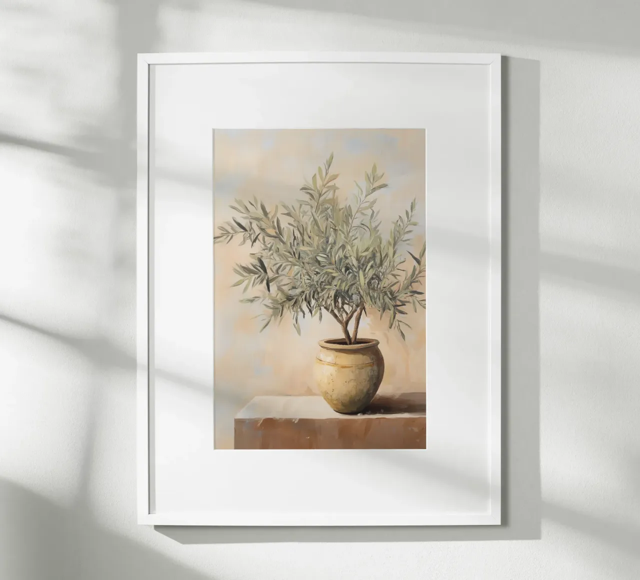 Eleganter getöpferter Olivenbaum Poster von Melloi Art Print