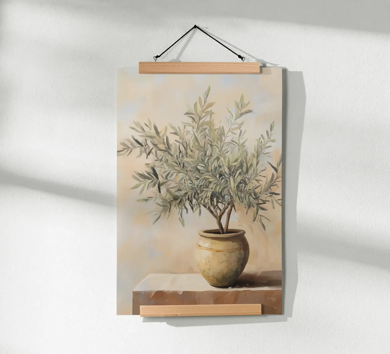 Eleganter getöpferter Olivenbaum Poster von Melloi Art Print
