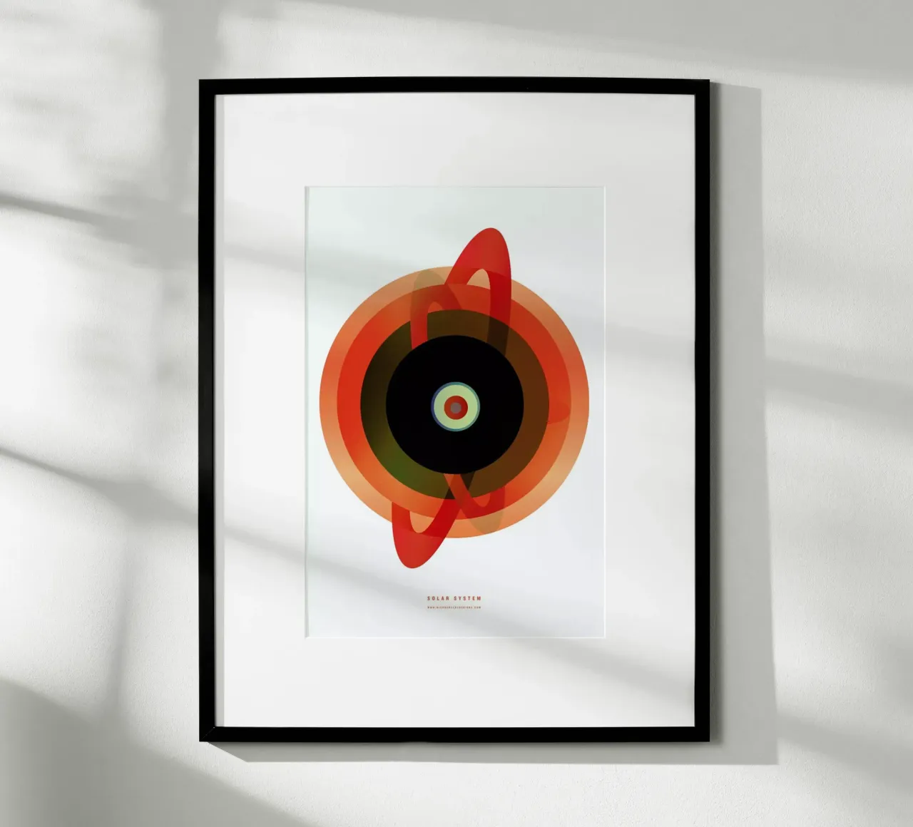 Solarsystem poster con telaio in plastica da Nick Barclay