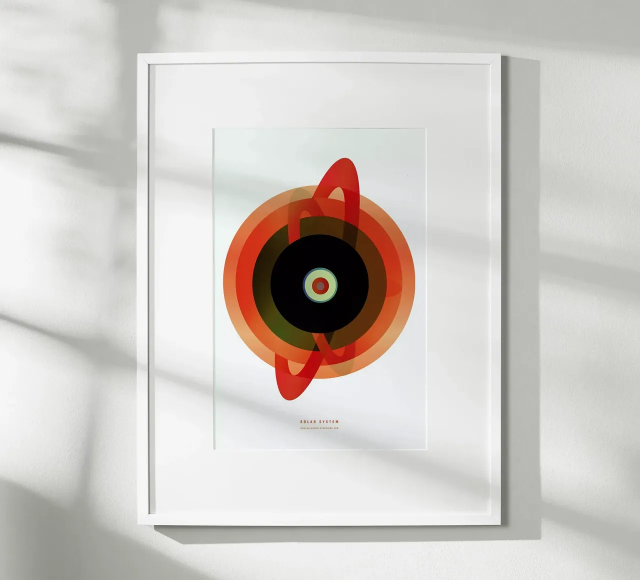 Solarsystem poster con telaio in plastica da Nick Barclay