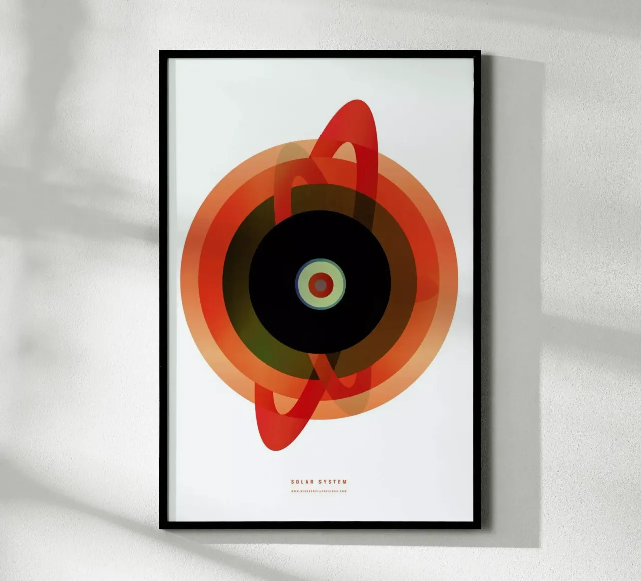 Solarsystem poster con telaio in plastica da Nick Barclay