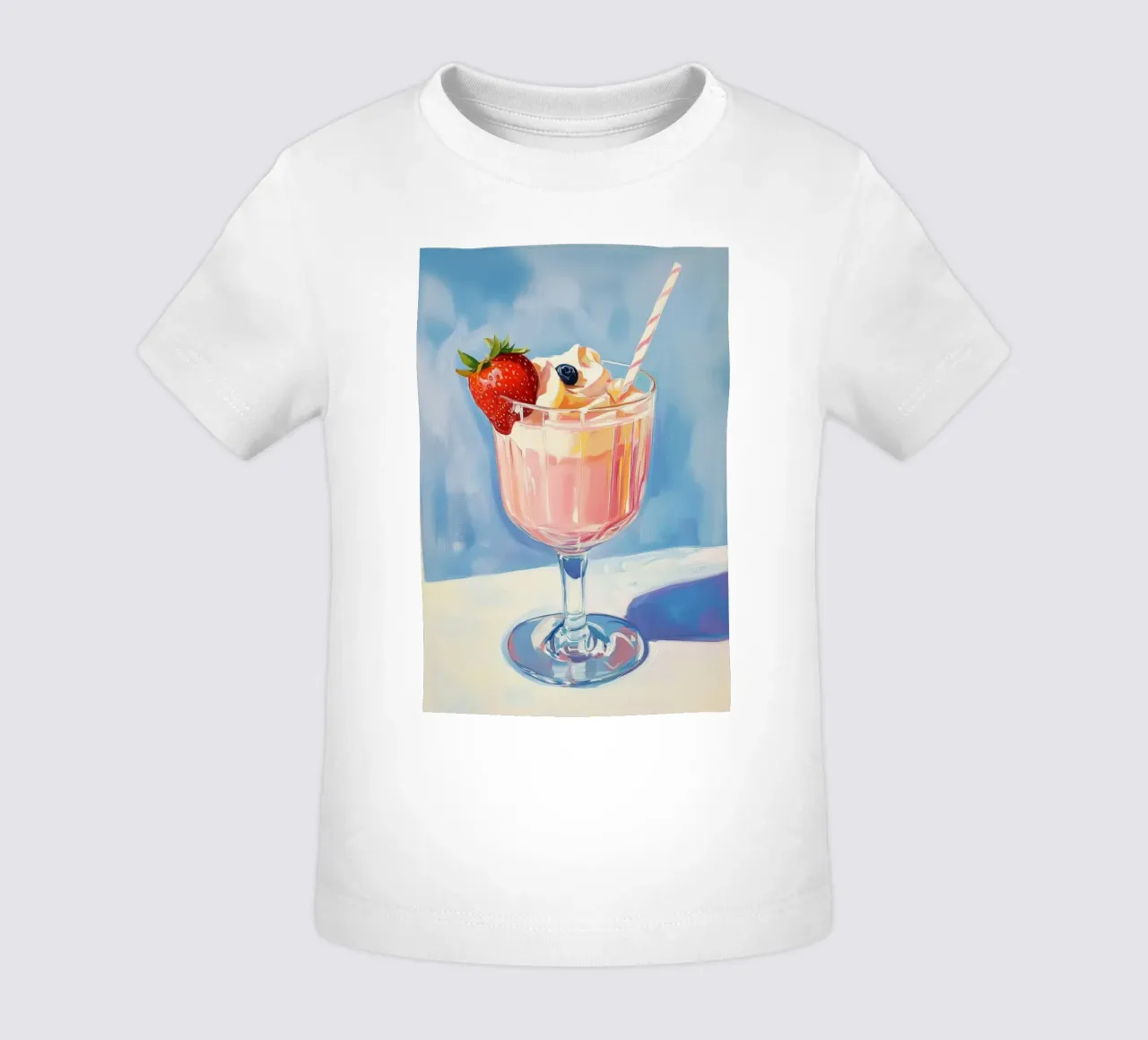 Frullato rosa con frutta fresca maglietta neonato da Melloi Art Print