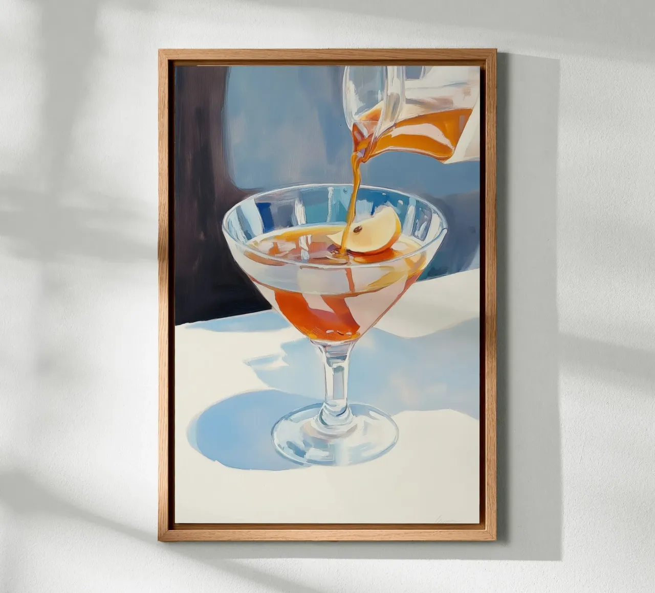 Versare le bevande tela con Cornice a cassetta da Melloi Art Print