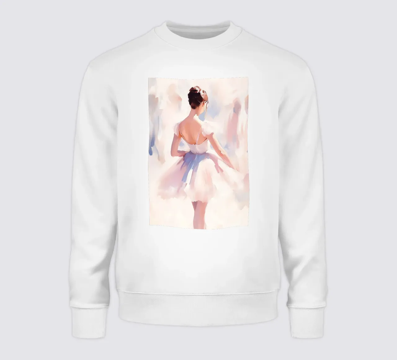 Ballerina in tutù bianco felpa da Melloi Art Print
