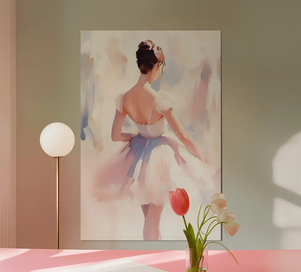 Ballerina in tutù bianco poster da Melloi Art Print