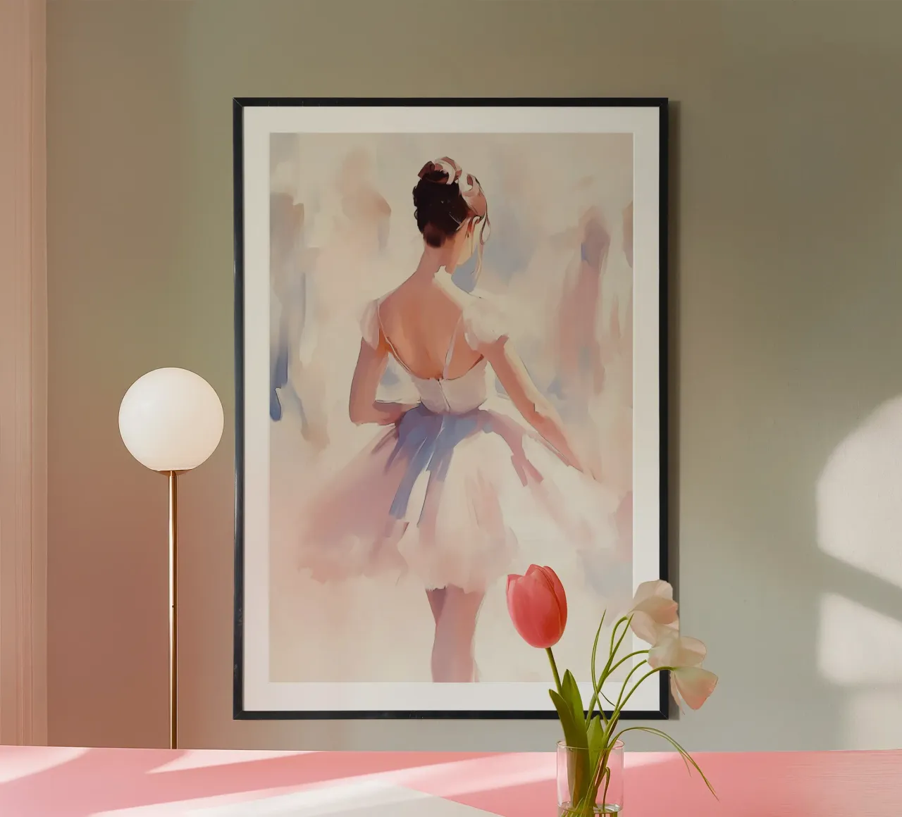 Ballerina in tutù bianco poster da Melloi Art Print
