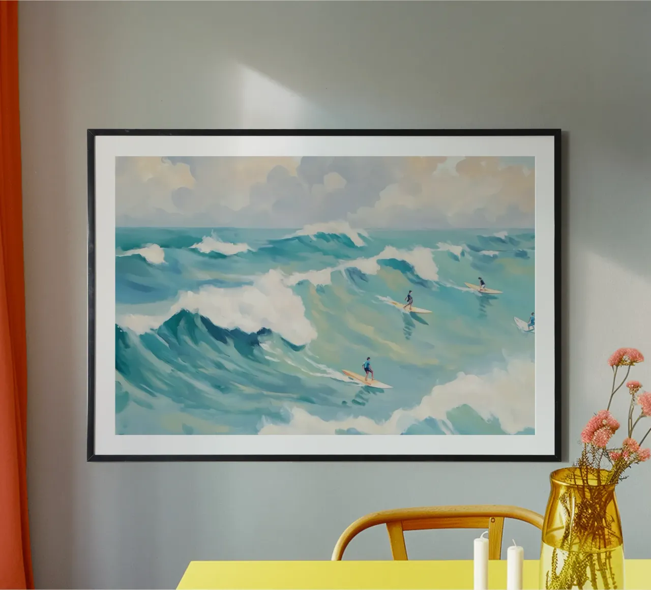 Dynamisches Surferlebnis Poster von Melloi Art Print