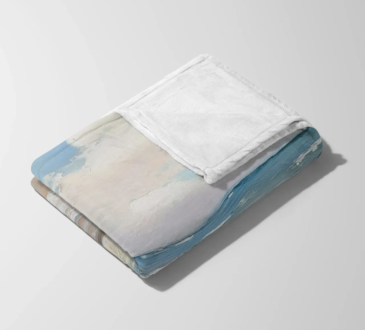 Spiaggia tranquilla coperta in pile da Melloi Art Print