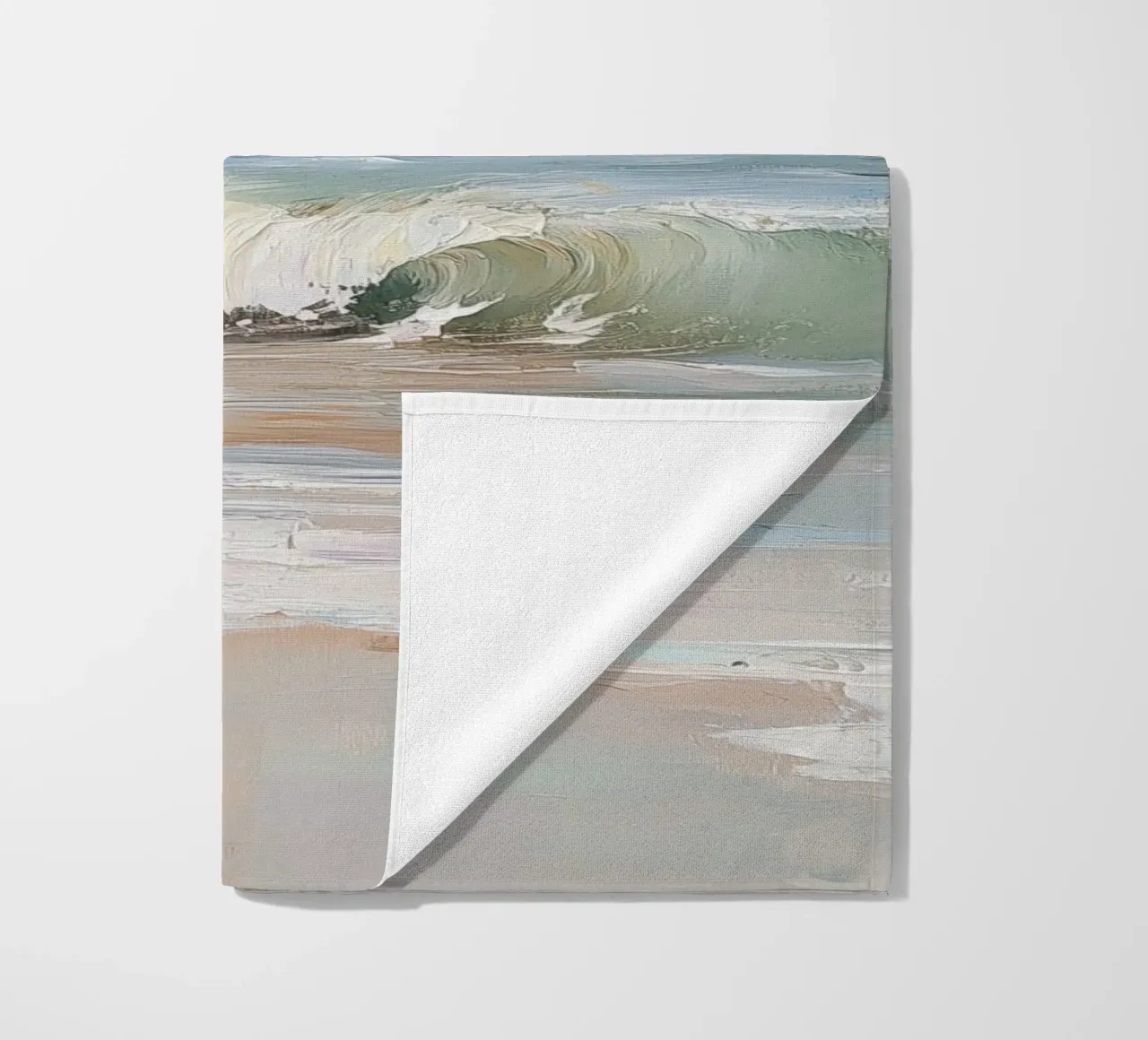Spiaggia tranquilla telo mare da Melloi Art Print