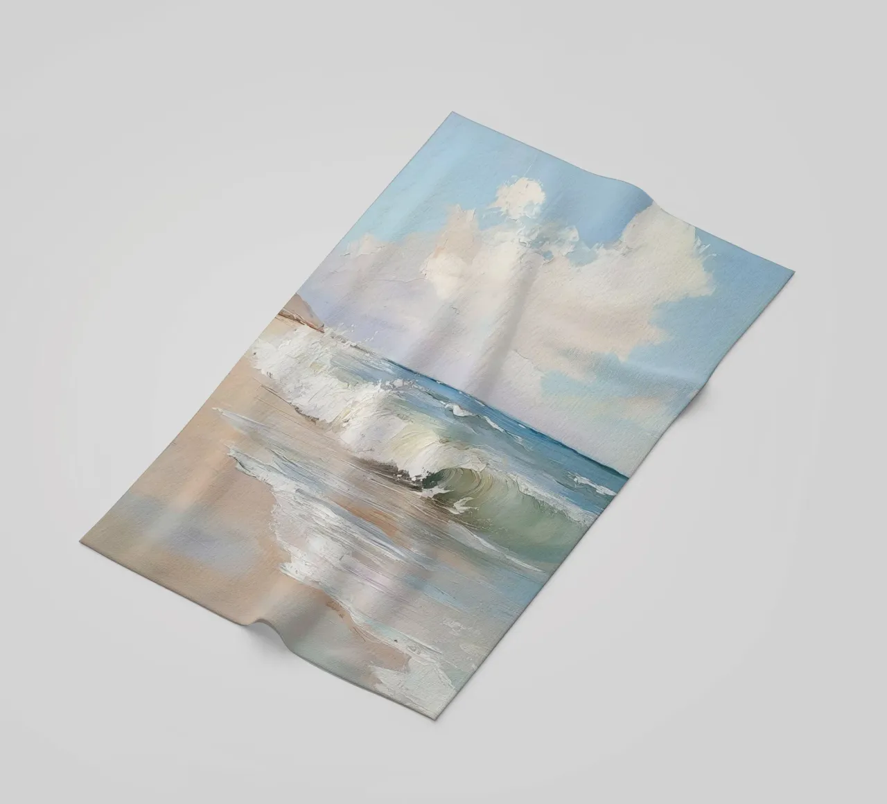 Spiaggia tranquilla telo mare da Melloi Art Print