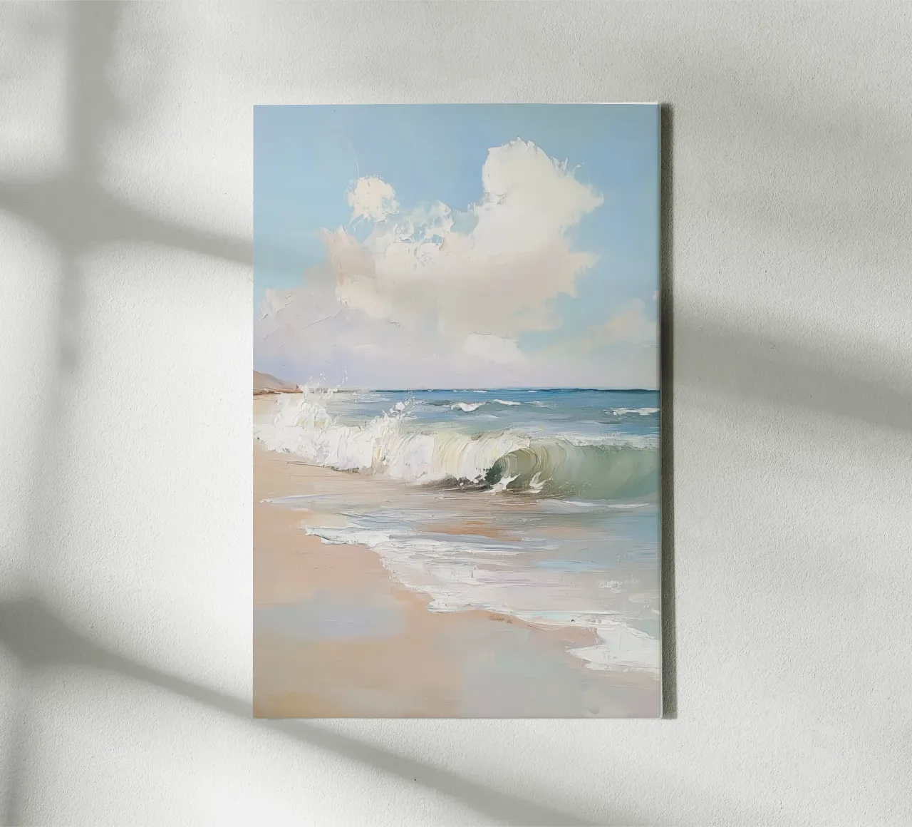 Spiaggia tranquilla tela con Cornice a cassetta da Melloi Art Print