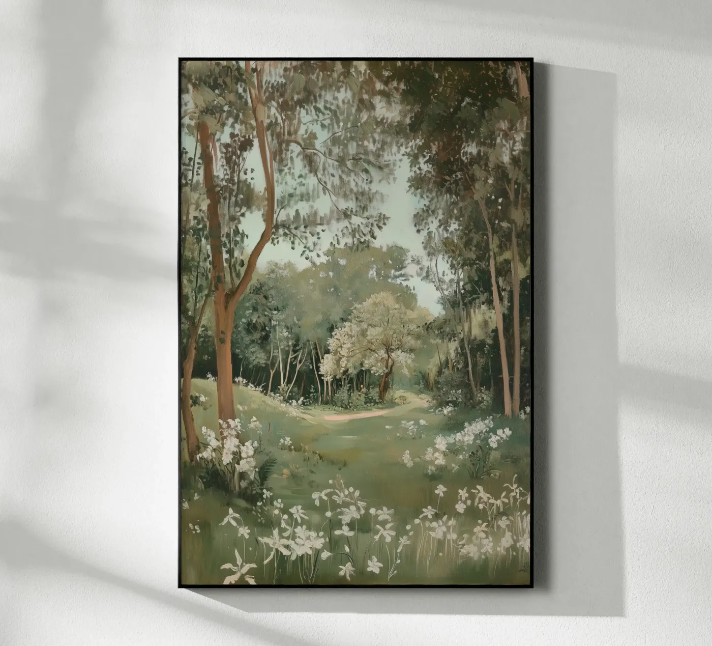Sentiero della foresta tranquilla plexiglass da Melloi Art Print