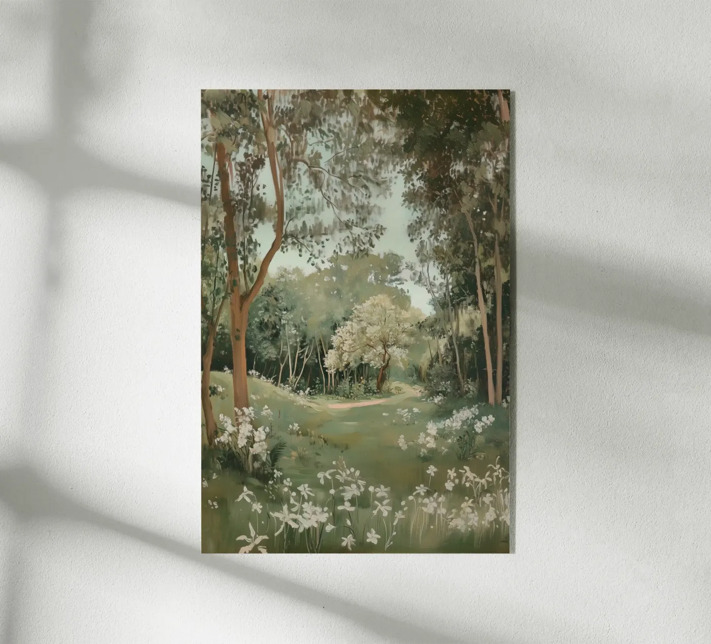 Sentiero della foresta tranquilla plexiglass da Melloi Art Print