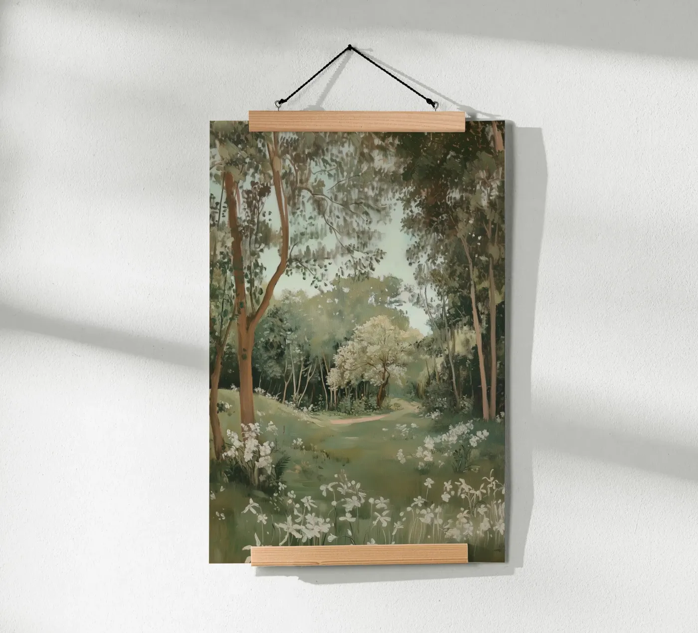 Tranquil Forest Pathway poster by Melloi Art Print