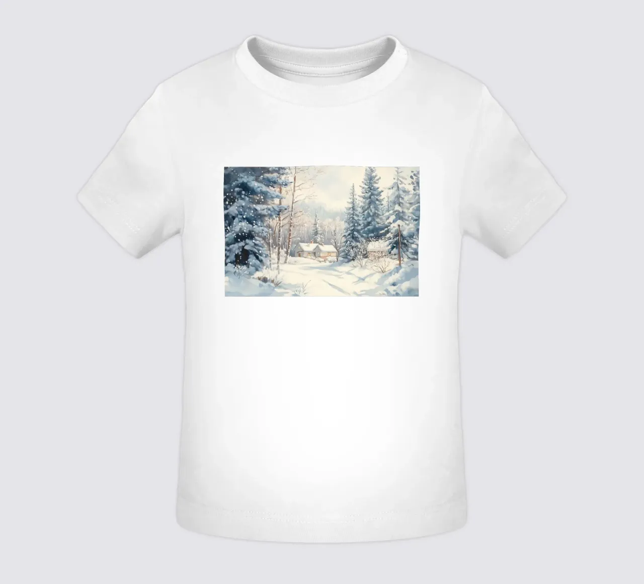Cabine tranquille nella foresta maglietta neonato da Melloi Art Print