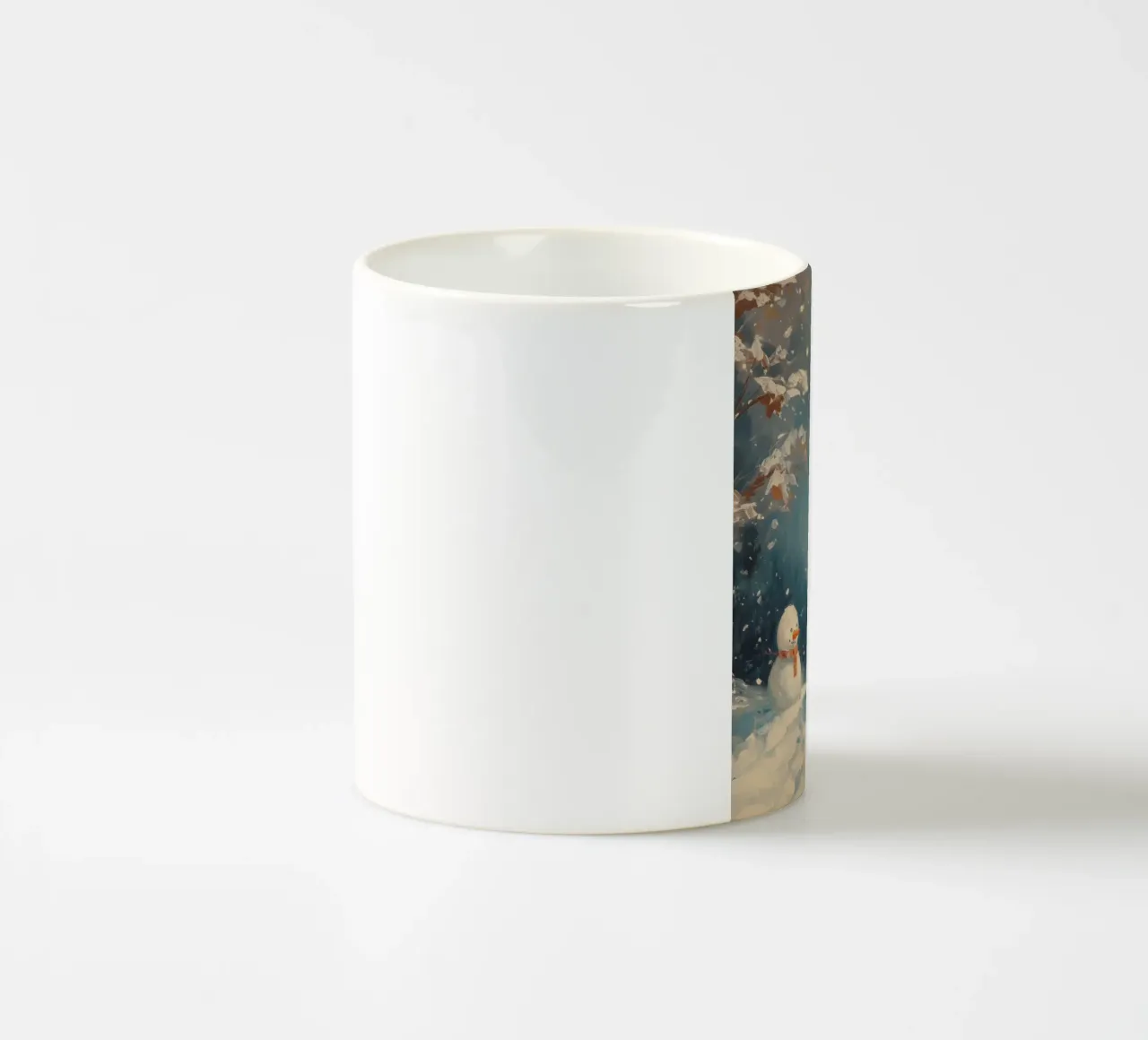 Incantevoli pupazzi di neve nel paese delle meraviglie invernali tazza in ceramica da Melloi Art Print