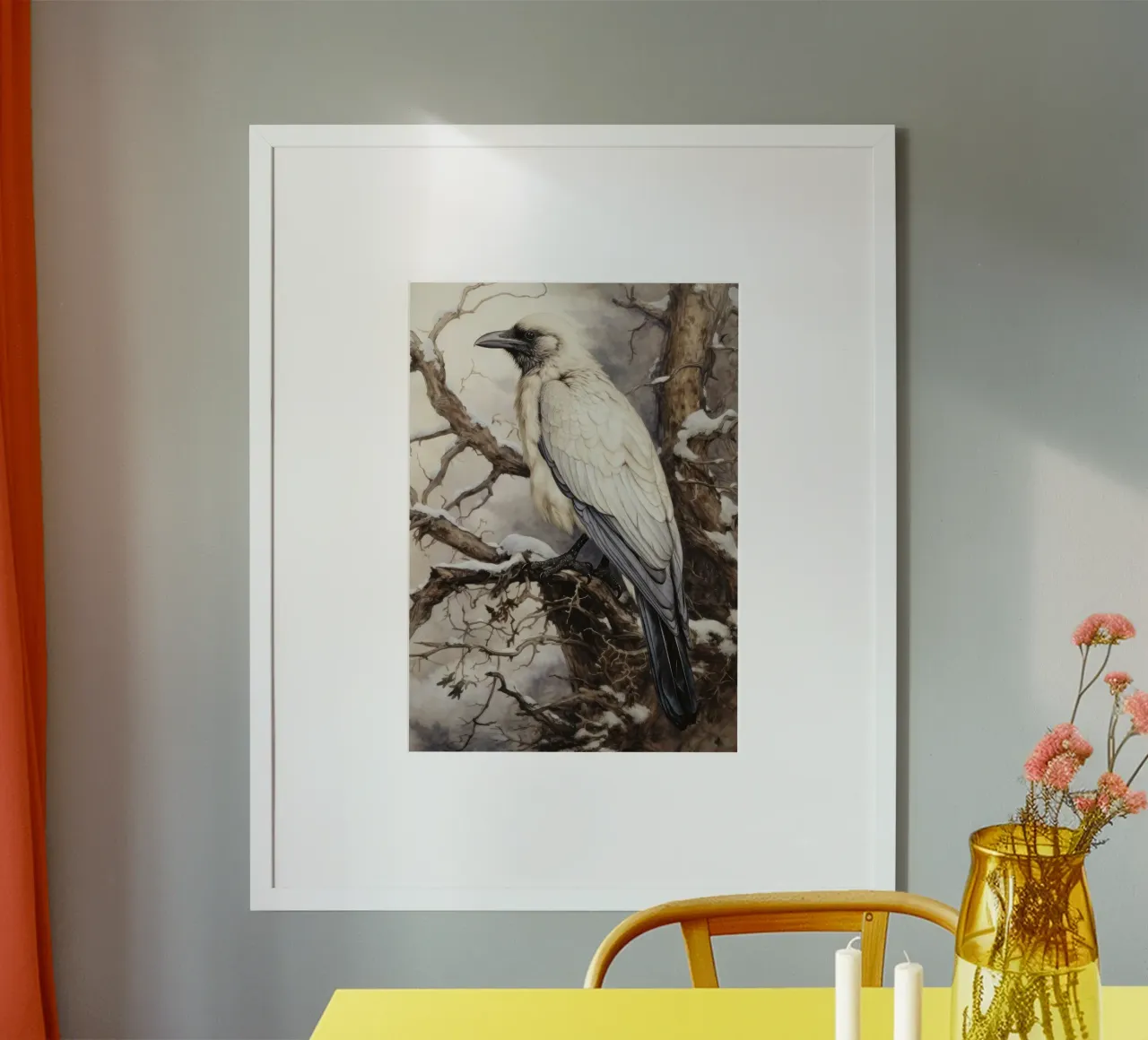 Rabe poster with aluminum frame by Luna & Noctua