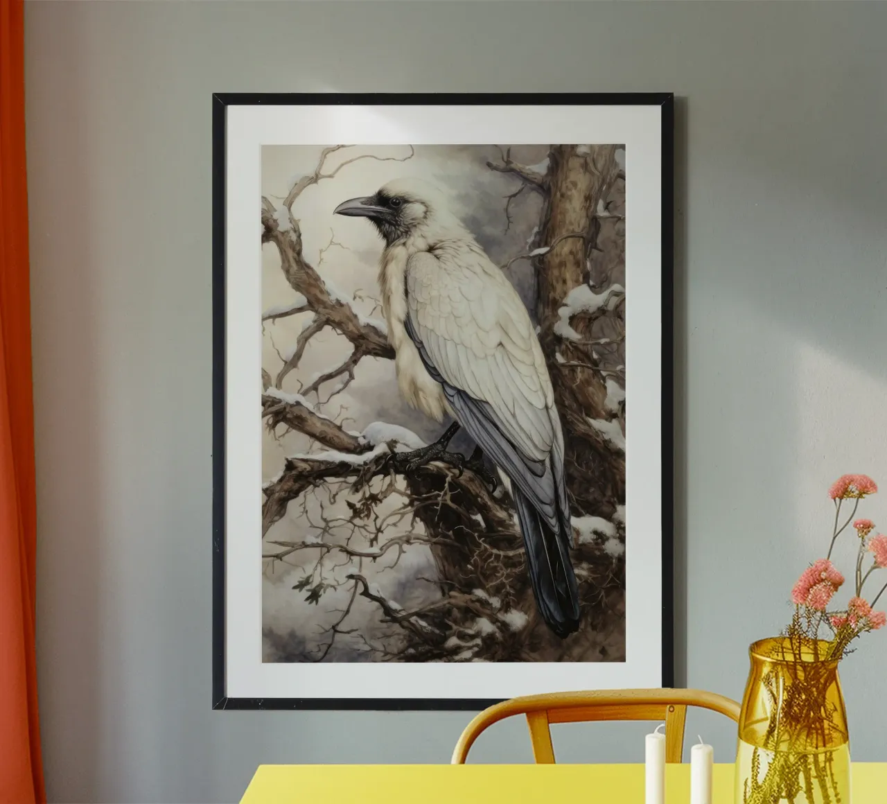 Rabe poster with aluminum frame by Luna & Noctua