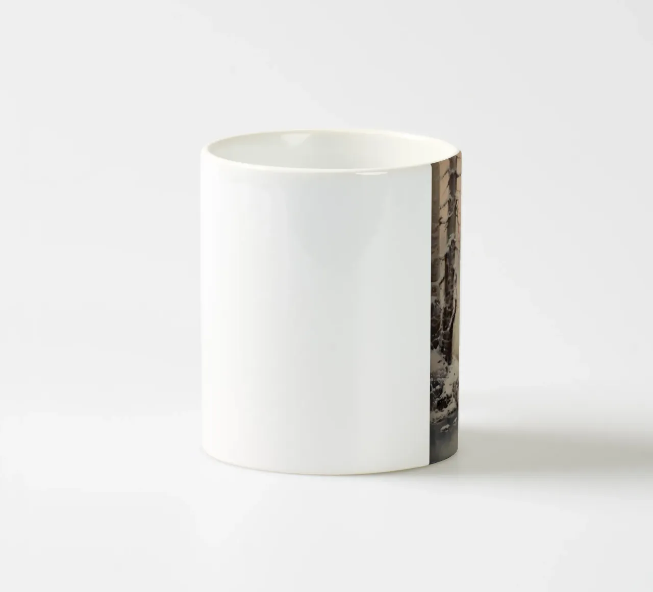 Reh im Winterwald tazza in ceramica da Luna & Noctua