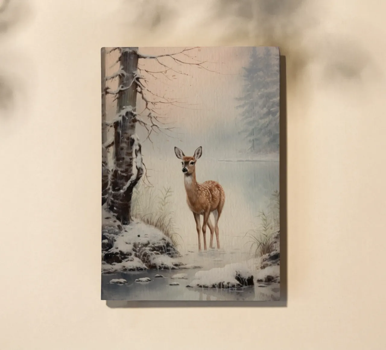 Reh im Winterwald notebook by Luna & Noctua