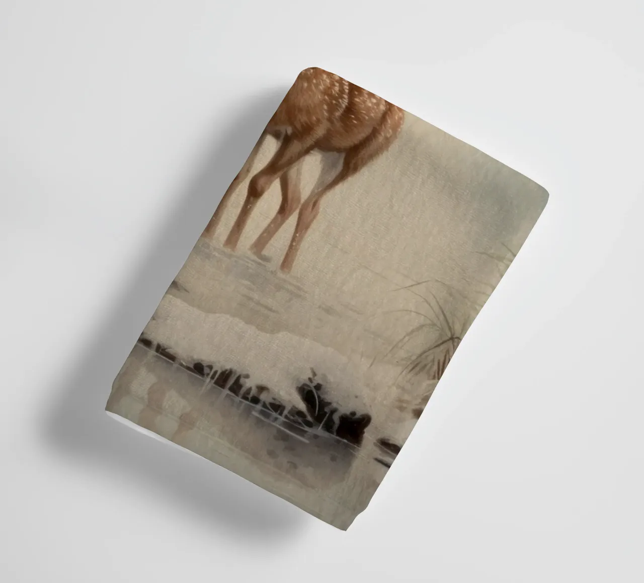 Reh im Winterwald towel by Luna & Noctua