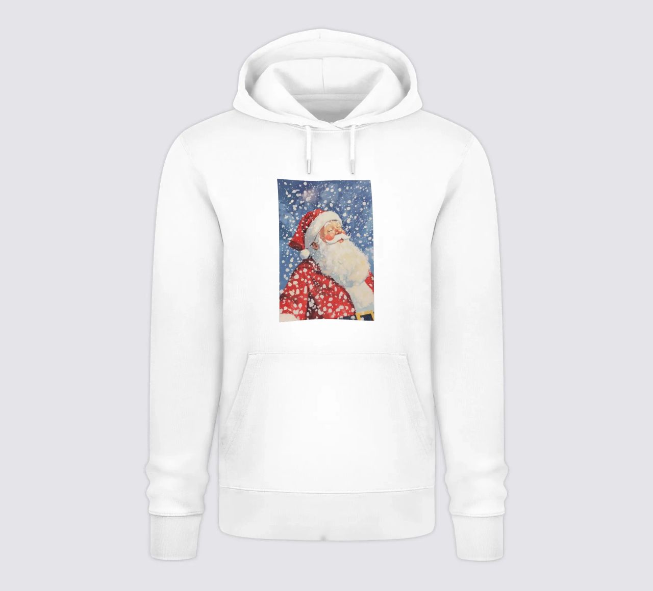 Babbo Natale classico innevato felpa con cappuccio da Melloi Art Print