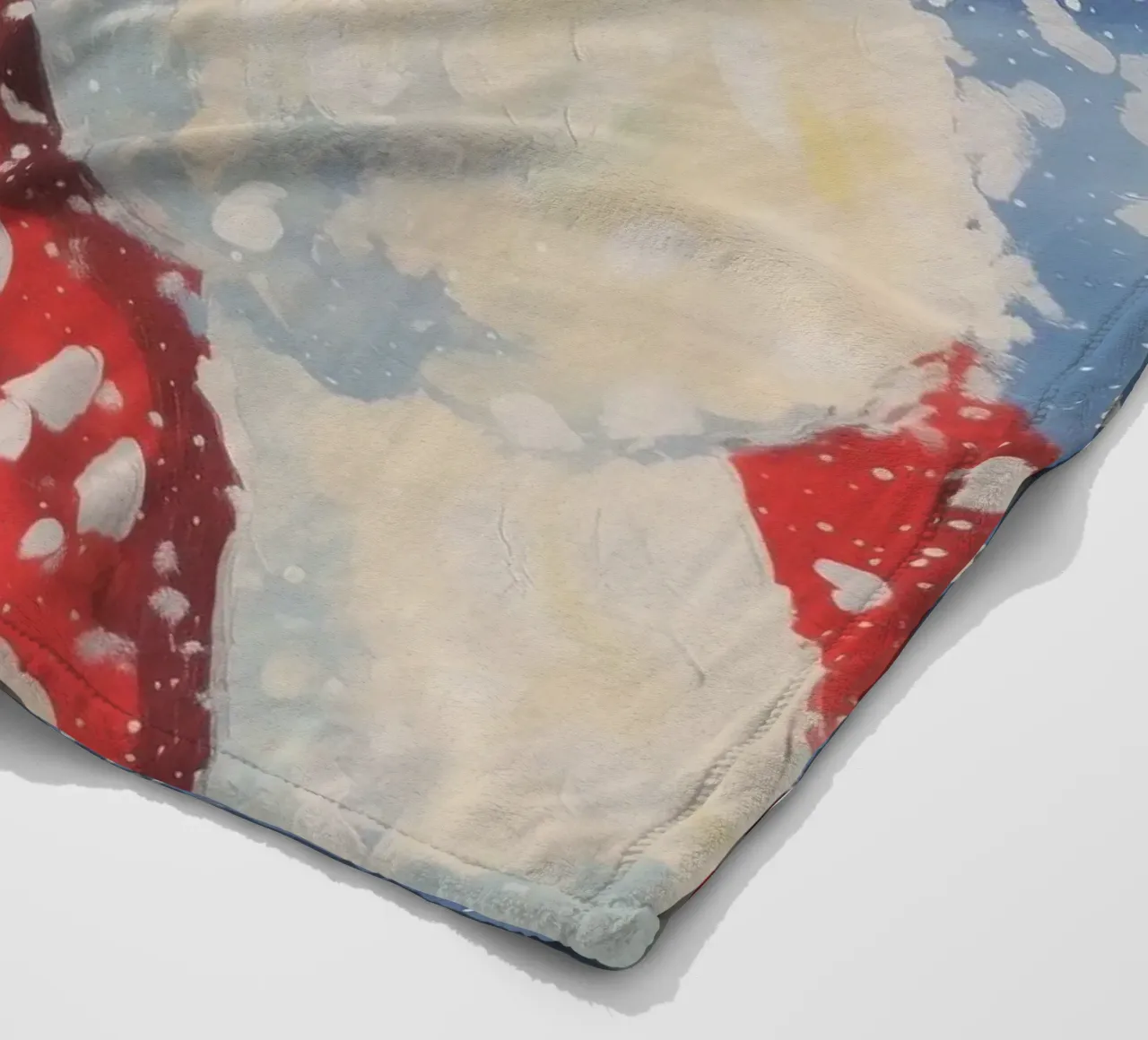 Babbo Natale classico innevato coperta in pile da Melloi Art Print