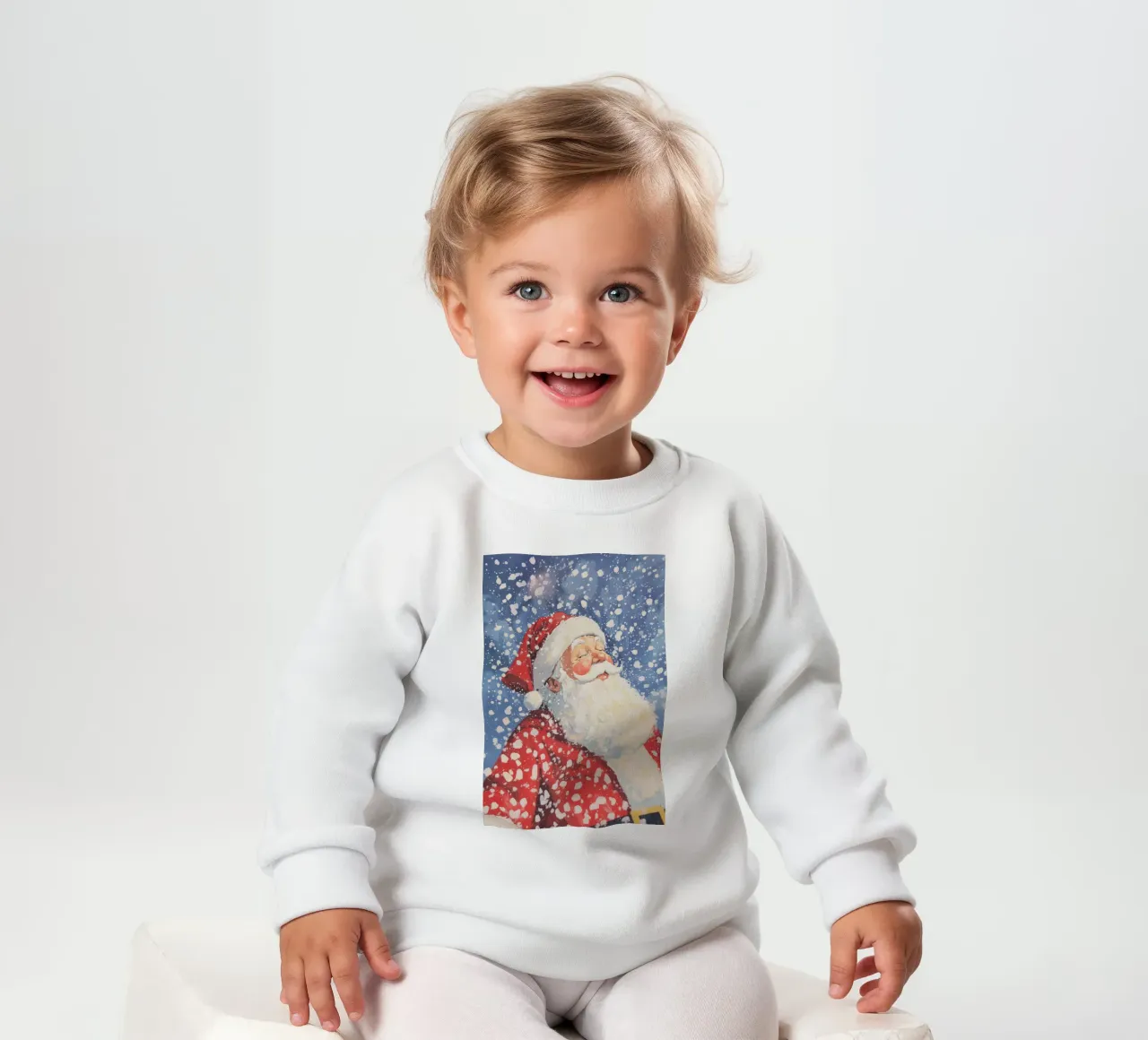 Babbo Natale classico innevato felpa neonato da Melloi Art Print