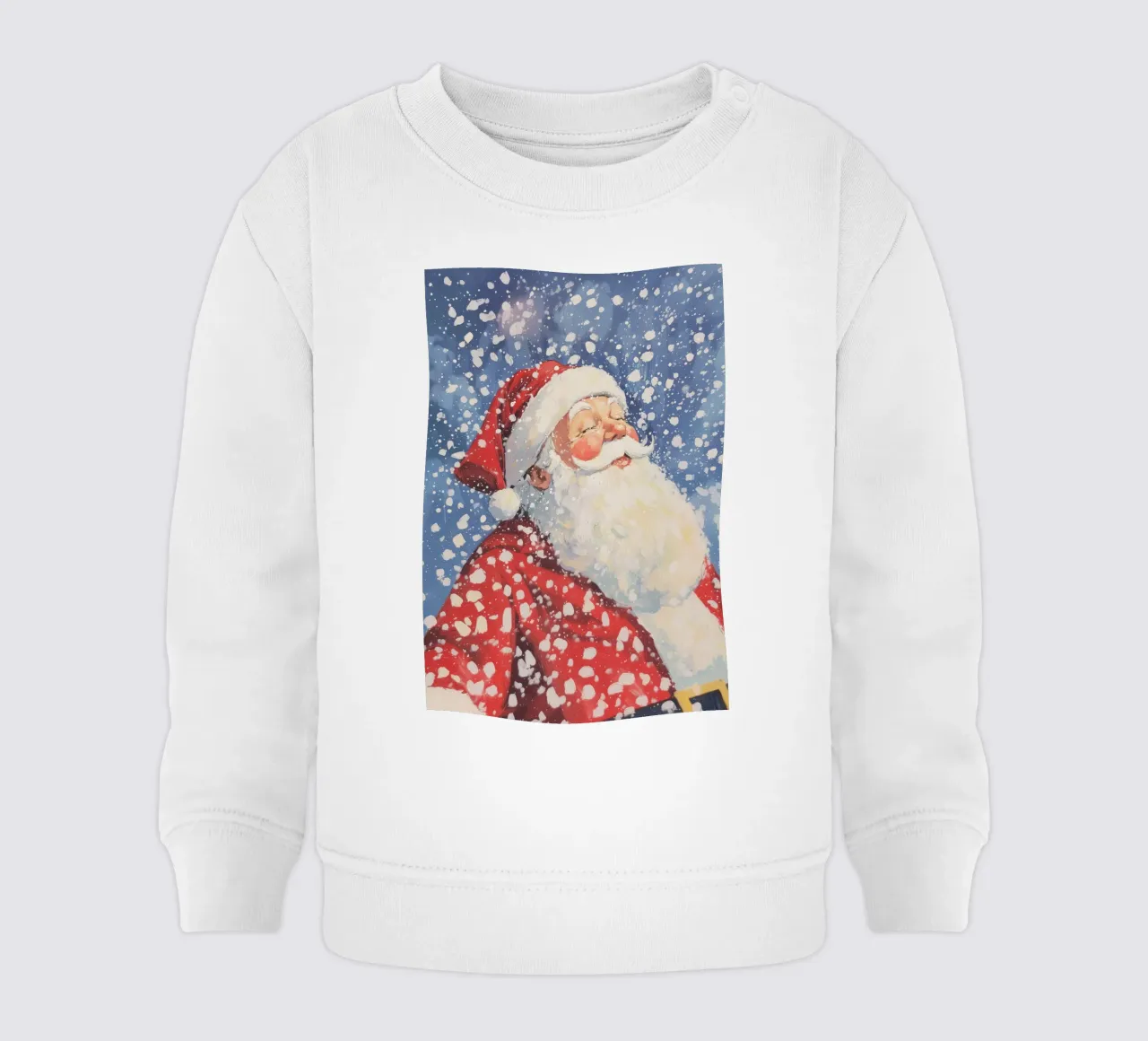 Babbo Natale classico innevato felpa neonato da Melloi Art Print