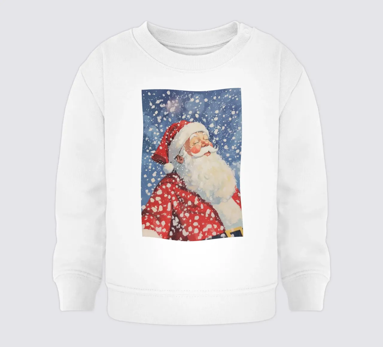 Babbo Natale classico innevato felpa neonato da Melloi Art Print