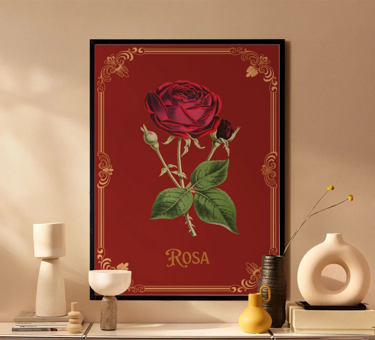 Rosa Poster von Luna & Noctua