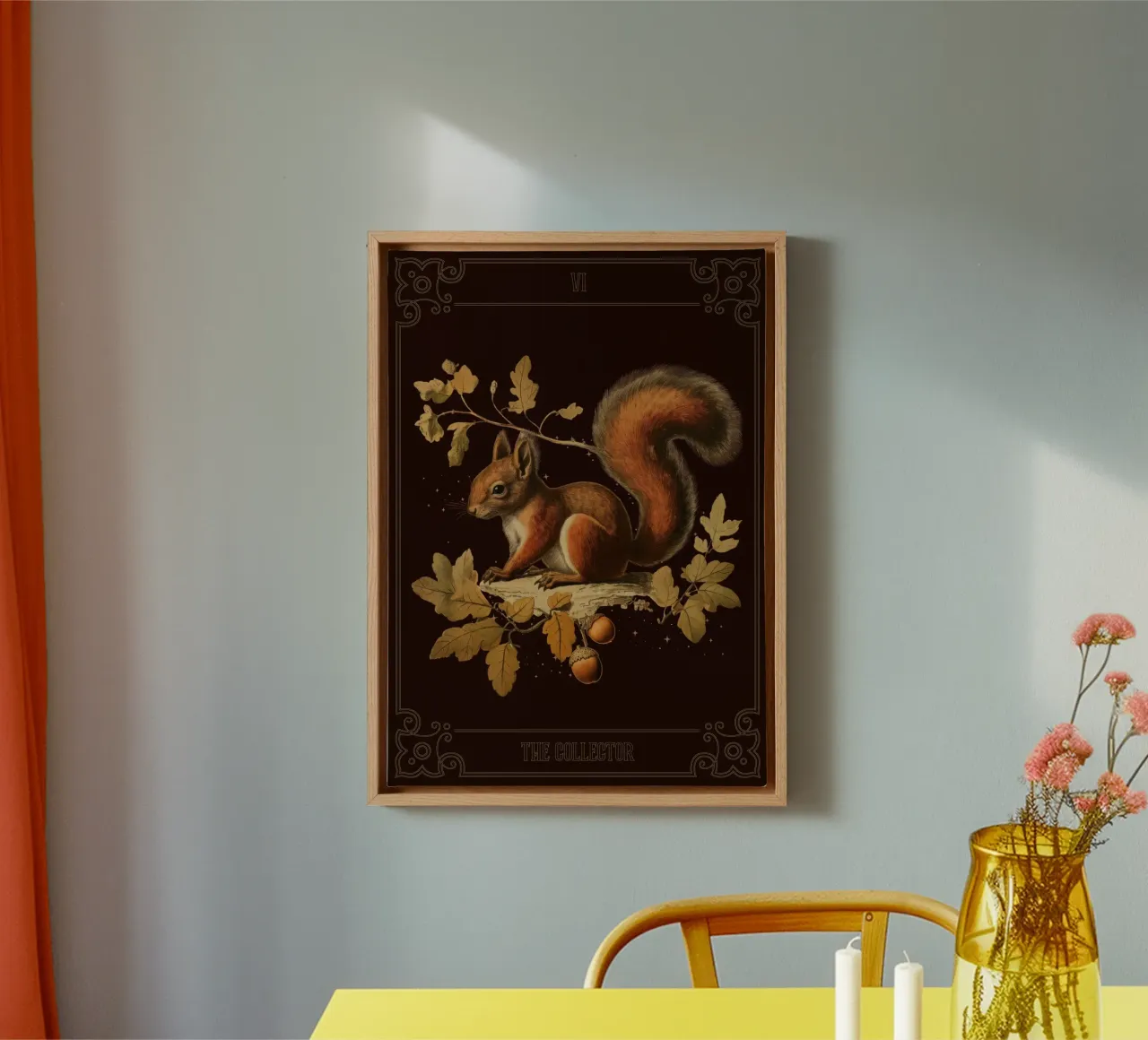 Der Sammler canvas met Baklijst van Luna & Noctua