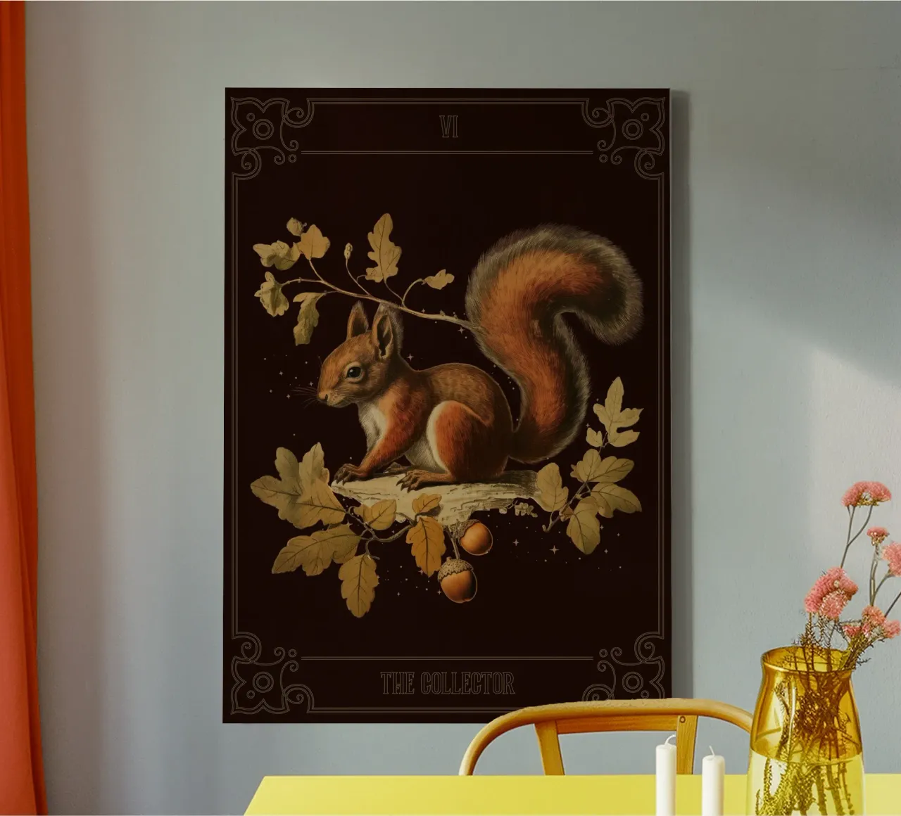 Der Sammler canvas met Baklijst van Luna & Noctua