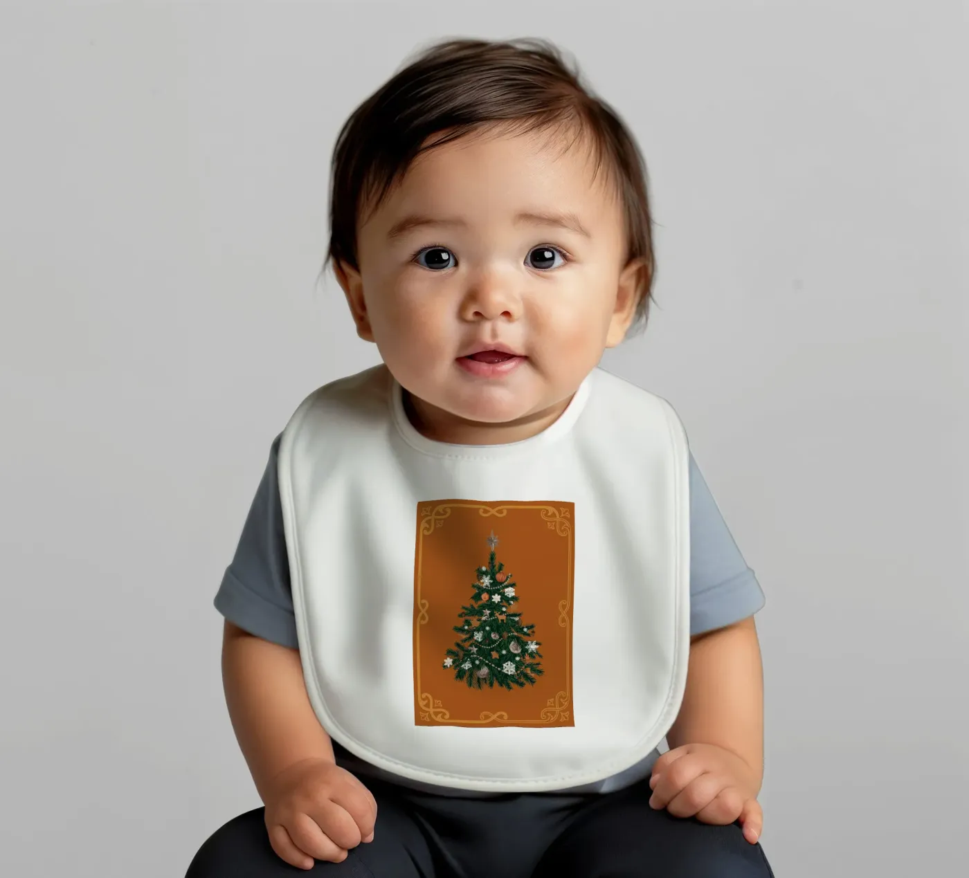 Weihnachtsbaum baby bib by Luna & Noctua