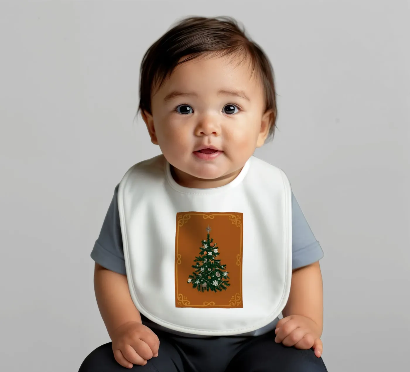 Weihnachtsbaum baby bib by Luna & Noctua